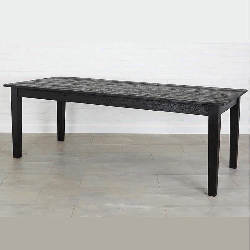 Reclaimed Wood Provence Farm Table, 10ft - Black